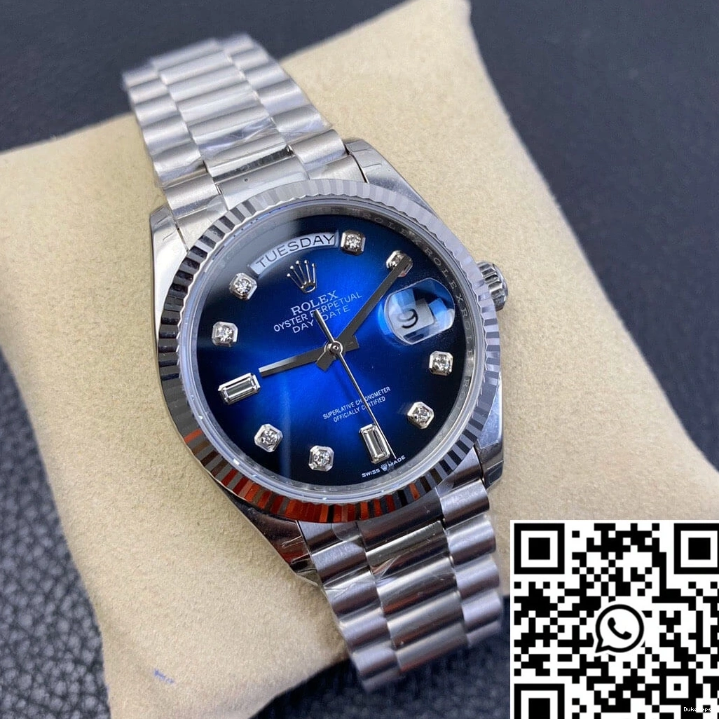 Dial M128239-0023 Diamond Rolex Blue EW Factory Day-Date Gradient 0406